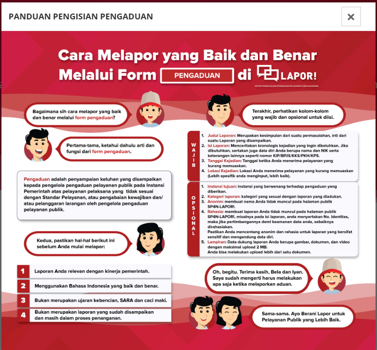 Panduan Pengisian Pengaduan di Aplikasi SP4N LAPOR